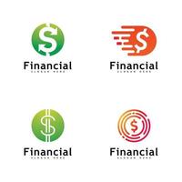 Geld-Logo-Design-Konzept-Vektor. Einfaches Logo für Finanzen oder Banken vektor