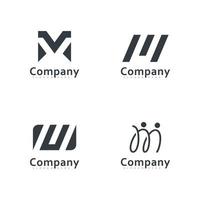m logotyp vektordesign, kreativ initial logotyp vektordesign vektor