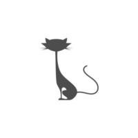 katzenlogo-symbolillustration vektor