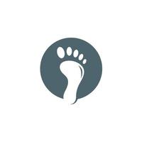 Fuß, Fußabdruck-Symbol-Logo-Vorlage vektor