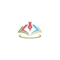 Buch-Logo-Symbol-Illustration-Design-Vorlage vektor