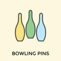 trendige Bowling-Pins vektor