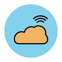 trendige WLAN-Cloud vektor