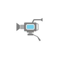 videokamera, filmkamera-symbolillustration vektor