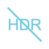 HDR-Symbol mit ausgefüllter Linie vektor