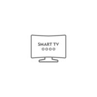TV-Symbol-Logo-Design-Illustrationsvorlage vektor