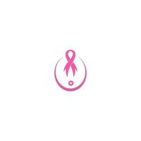 bröstcancer band illustration ikon vektor