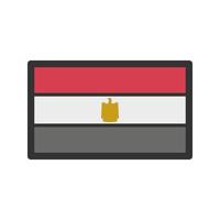 Ägypten gefülltes Liniensymbol vektor