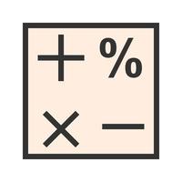 matematik fylld linje ikon vektor