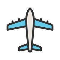 Flugzeug gefülltes Liniensymbol vektor