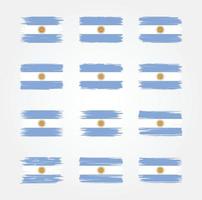 argentina flagga borstsamlingar. National flagga vektor