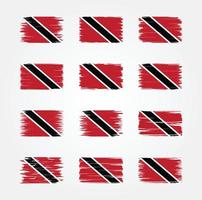 samlingar för trinidad och tobago flaggborste. National flagga vektor