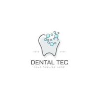 dental med anslutning teknik logotyp design ikon illustration vektor