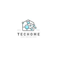 line tech home connect logo design symbol illustration vektor