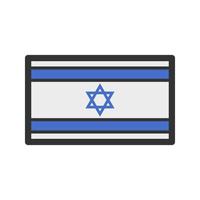 Israel gefülltes Liniensymbol vektor