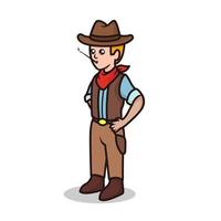 männlicher Cowboy-Sheriff vektor