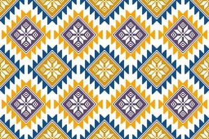 ikat ethnisches nahtloses musterdesign. aztekischer Stoff Teppich Mandala Ornamente Textildekorationen Tapete. tribal boho native ethnische türkei traditionelle stickerei vektor hintergrund