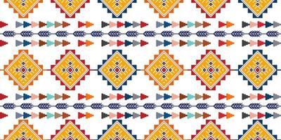 abstrakt geometriska motiv etniska sömlösa mönster design. aztec tyg matta mandala ornament textil dekorationer tapet. tribal boho infödda etniska kalkon traditionell broderi vektor bakgrund