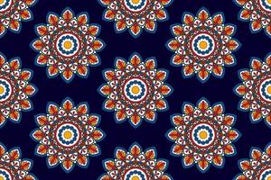 abstraktes geometrisches Motiv ethnisches nahtloses Musterdesign. aztekischer Stoff Teppich Mandala Ornamente Textildekorationen Tapete. tribal boho native ethnische türkei traditionelle stickerei vektor hintergrund