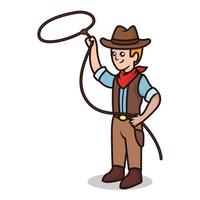 männlicher Cowboy-Sheriff vektor