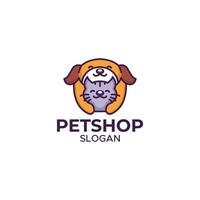 petshop logotyp designmall vektor