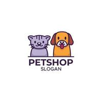 petshop logotyp designmall vektor