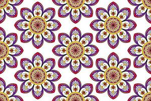 mandala abstrakt geometriska etniska sömlösa mönsterdesign. Aztec tyg matta mandala textil dekorationer tapet. tribal boho infödda mandala kalkon traditionell broderi vektor bakgrund.