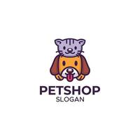 petshop logotyp designmall vektor