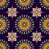 mandala abstrakt geometriska etniska sömlösa mönsterdesign. Aztec tyg matta mandala textil dekorationer tapet. tribal boho infödda mandala kalkon traditionell broderi vektor bakgrund.