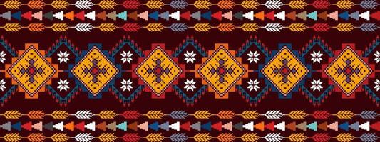 abstrakt geometriska motiv etniska sömlösa mönster design. aztec tyg matta mandala ornament textil dekorationer tapet. tribal boho infödda etniska kalkon traditionell broderi vektor bakgrund