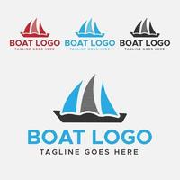 blå och svart färg segelbåt logo.creative yacht båt logotyp design. vektor