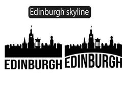 edinburgh city silhuett silhuett vektorillustration vektor