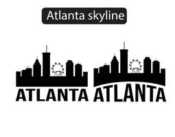 atlanta skyline silhuett vektorillustration vektor