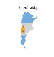 argentinien-kartenillustration im weißen hintergrund vektor