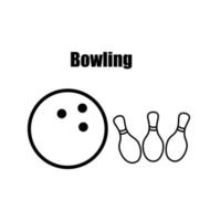 bowling-spiel-symbol-illustration vektor