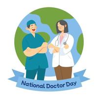 nationella läkare dag koncept vektor