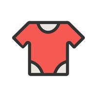 Baby-Shirt gefülltes Liniensymbol vektor