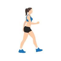 Konzeptillustration Vektorgrafikdesign einer Frau, die für Cardio-Training geht. Vektordesign vektor