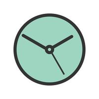Uhr gefülltes Liniensymbol vektor