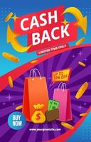 Cash-Back-Poster-Vorlage vektor