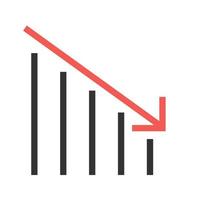 Bankkrise gefülltes Liniensymbol vektor