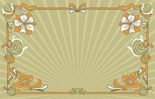 Jugendstil inspirierter Vintage-Hintergrund vektor