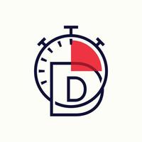 Geschwindigkeitsalphabet d-Logo vektor