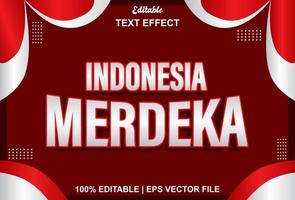 indonesische unabhängigkeitstexteffekte für logovorlagen, marken und mehr.