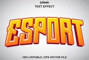 Der Sporttexteffekt mit oranger Farbe für Logo, Marke und mehr vektor