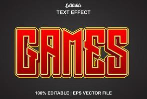 Spieltexteffekt mit roter Farbe für Marke, Logo und mehr. vektor