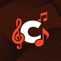 musikalphabet c-logo vektor
