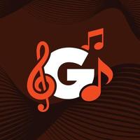 musikalphabet g-logo vektor