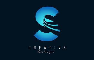 creative letter s logo mit führenden linien und straßenkonzeptdesign. buchstabe s mit geometrischem design. vektor