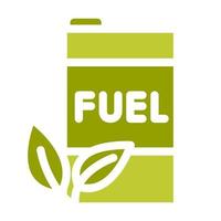 grönt fat biobränsle med ordet bränsle och gröna blad. miljövänlig industri, miljö och alternativ energi vektor